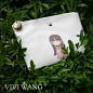 viviwang2014新款牛皮复古卡通韩版女化妆包零钱包手机手拿包- #日韩#