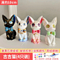 吉吉猫石膏娃娃涂色彩绘diy儿童玩具手工小猫白胚立体公主涂鸦豪-淘宝网