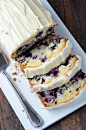 Blueberry Lime Cream Cheese Pound Cake via thenovicechefblog.com  