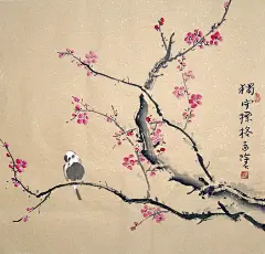 【画艺佳.字画书画】C25987陈石纯手绘写意花鸟国画.梅.四尺斗方-淘宝网