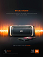 JBL - PORTABLE AUDIO : JBLPortable Audio Series of print images I created in collaboration with SeventhStreet studio to match JBL's new motion campaign, elements created CGI and combined in Photoshop. PROJECT: JBL Print CampaignAGENCY: DONERCLIENT: HARMAN