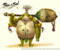 CGwall游戏原画网站_可爱青蛙怪兽金和铃铛装饰物