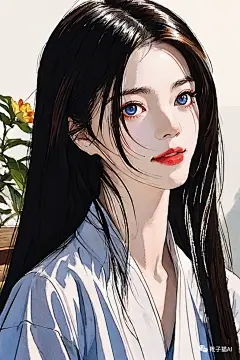 美图壁纸 线条水彩游江南