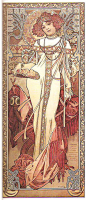 捷克插画大师 阿尔丰斯·穆夏Alphonse Maria Mucha，1860-1939 - ＤＯＲＡ - 明日.晴 春夏秋冬系列