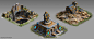 Dwarf buildings, Maria Alaeva : 2D art by concept for game