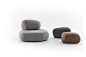 The Pebble Rubble Series Gets Its Shapes From Forms in Nature : Moroso's Pebble Rubble seating collection draws inspiration from monolithic boulders and rocks that have been softened by nature's elements.