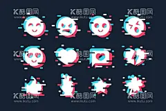 抖音风卡通表情  - 源文件下载【酷图网】表情,抖音风表情,鬼畜表情,卡通表情,可爱表情,萌表情,漫画表情,动画表情,emoji,表情包,微信表情,