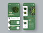 Florest store gold klein minimal minimalistic clean shop product grass flowers plant green flat 插图 ux ui mobile app design