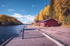 来自芬兰Kajaani的秋景。
