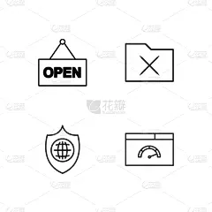 商务,轮廓,计算机图标,极简构图,垃圾邮件,电子邮件,计算机,迅速,布置,沟通