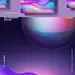 【乐分享】时尚彩色渐变星球装饰物海报PSD素材_平面素材_【乐分享】专业海外设计共享素材平台 www.lfx20.com