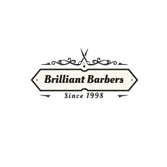 Fahionable Brilliant Barbers Shop Logo Image