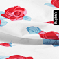 时尚个性粉蓝小玫瑰四件套 纯棉床上用品1.8米床全棉清新套件包邮 原创 设计 新款 2013 正品 代购  淘宝