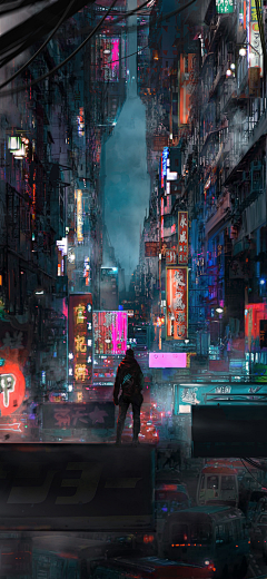 一颗沉默的蟠桃采集到Cyberpunk | 棚屋 · 废土 · 霓虹灯