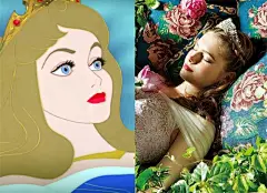 迪士尼公主真人版COS，艾玛的贝儿神还原，散开头发的艾莎最罕见_花木兰 : 《睡美人》也是属于很早时期的童话故事之一了，好像每每提到睡美人这个故事，总能想起白雪公主和七个小矮人的时代，那时候的爱洛公主刚刚降生就被黑女巫施了沉睡魔咒，想想也是很坎坷啊，不过睡美人的故事中，最经典的画面…