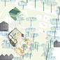 site plan / isometry / blue / light colors / Montpelier Community Nursery by AY Architects