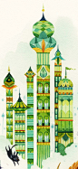 Green Towers by Lorena Alvarez Gómez, via Behance