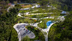 深圳招北时光草坪公园 现代 公共空间 景观设计 社区公园 景墙 草坪 儿童活动场地 智慧健身 草坪 水景 夜景灯光 异形树池 鸟瞰 线性空间 廊架 运动场地（SED新西林景观国际，拥有国家高新技术企业资质，国家风景园林工程设计专项甲级资质，业务范围：景观都市环境设计、住宅及社区景观设计、商业地产景观设计、养老地产及产业园区景观设计、酒店及度假景观设计、城市规划景观设计)