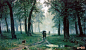 希施金—俄国风景画大师
林中雨滴 希施金 1891年 画布油画 莫斯科特列恰科夫美术博物馆