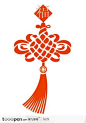 节庆日中国春节元素中国结矢量图