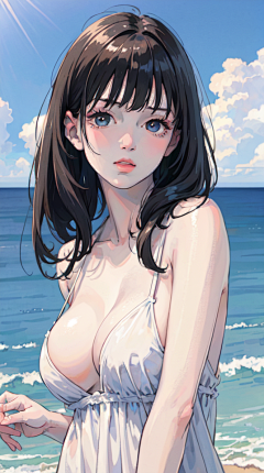 不会飞的球采集到海边写真插画