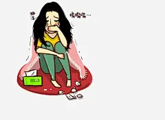 哭泣的黑发女孩高清素材 哭泣 抽纸 毛毯 色彩手绘 黑发女孩 默哀 免抠png 设计图片 免费下载