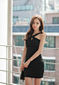 ▼SonYoonJoo▲170422图片_TN更新(黑钻夜色霓光交叉绑带晚礼裙)_孙允珠吧_百度贴吧