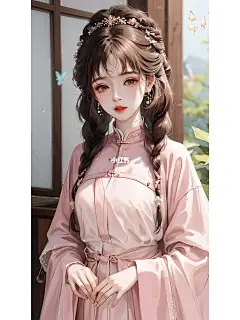 粉色系‖古风头像‖ai美女壁纸