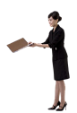 免扣-礼仪小姐递菜单