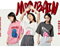 MOVBAIN/毛边女孩 粉色短袖T恤女宽松纯棉夏季薄款半袖体恤上衣-tmall.com天猫