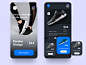 dark theme mobile version flat vector shoe design dribbble nice100 space branding design exploration ecommerce ux app mobile typography web iphone sudhan illustration shoe