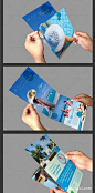 度假旅馆折叠宣传册 - InDesign素材 素材格子
