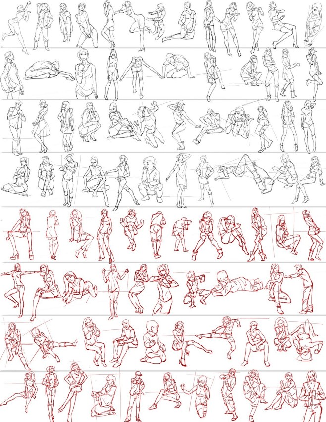5000人物动态速写图