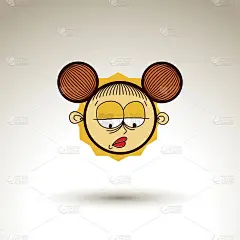 矢量艺术手绘插图的抑郁的人。女孩