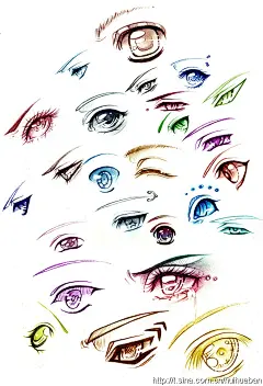 #古风小苑# #绘画素材分享# 各种唇、手、鼻、眼神。画画画……