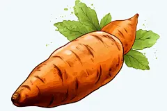 溏心蜜薯手绘红薯番薯粗粮食物插画