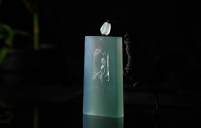 李振庆作品 高冰禅悟佛牌99g - 拍卖