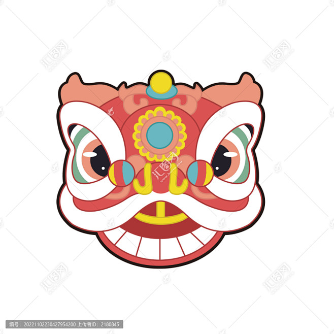 醒狮图案插画