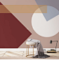 定制壁画北欧几何艺术创意拼色网红现代简约墙纸电视背景墙壁纸-tmall.com天猫