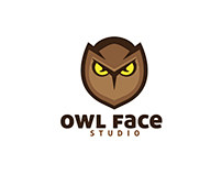 Owl Face Logo Templa...