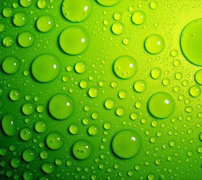 水滴 绿色 背景 水珠 