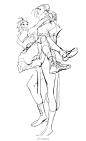 这周在猹画双人，和@--AKY--。
没有时间细画了...但真喜欢力量和肌肉
@猹鱼工作室 ​​​​