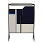 Baxter Jonas Cabinet In Rosewood With Geometric Facade By Draga & Aurel