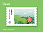 Spring_Conte de printemps stamp animation spring gif vector illustration