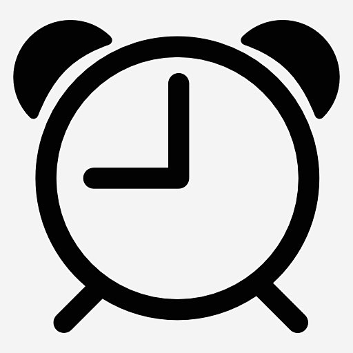 闹钟logoPNG线条矢量图标_88ICON https://88icon.com 闹钟 黑色 logo 时间