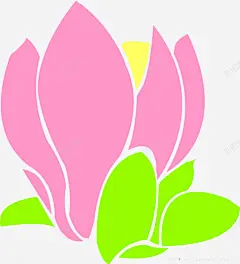 创意美丽的玉兰花高清素材 创意 卡通 彩色 手绘 玉兰花 玉兰花矢量图 绽放 绿色 设计 元素 免抠png 设计图片 免费下载