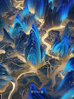 AI绘画| 视觉盛宴千里江山图现代渲染 咒语 - 小红书