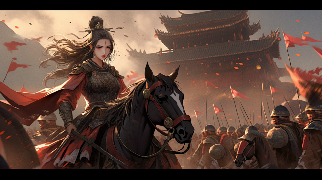 古风女将军大女主 | Ai绘画 @叙叙叙叙白