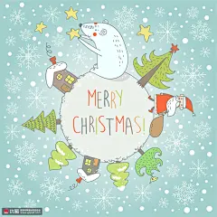 简笔雪花手绘节日气氛装饰圣诞节插画 节日节气 圣诞节