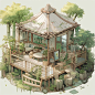 AI建筑|竹林小筑